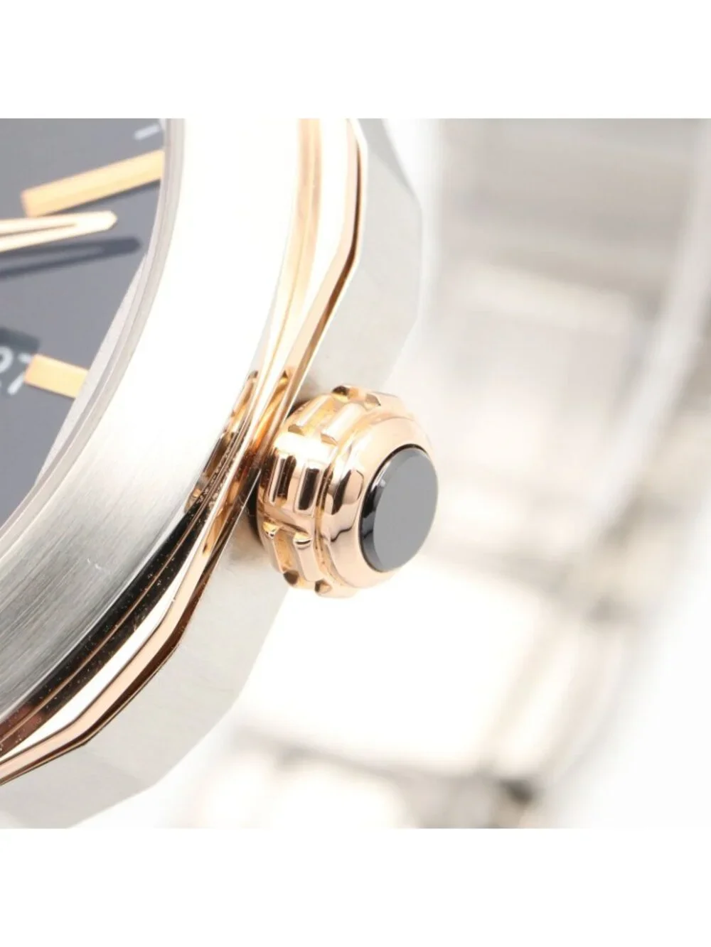 Bvlgari Watch Octo Black 18K Pink Gold Stainless Steel